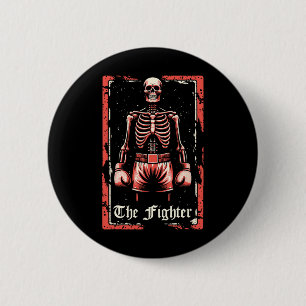 Boxer Fighter - Sparring Gloves Boxing Skeleton Ta 6 Cm Round Badge