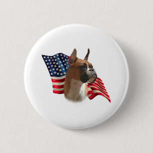 Boxer Flag 6 Cm Round Badge