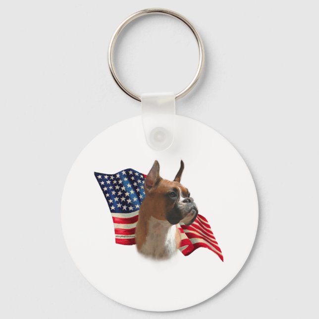 Boxer Flag Key Ring (Front)
