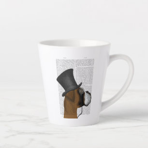 Boxer, Formal Hound and Hat Latte Mug