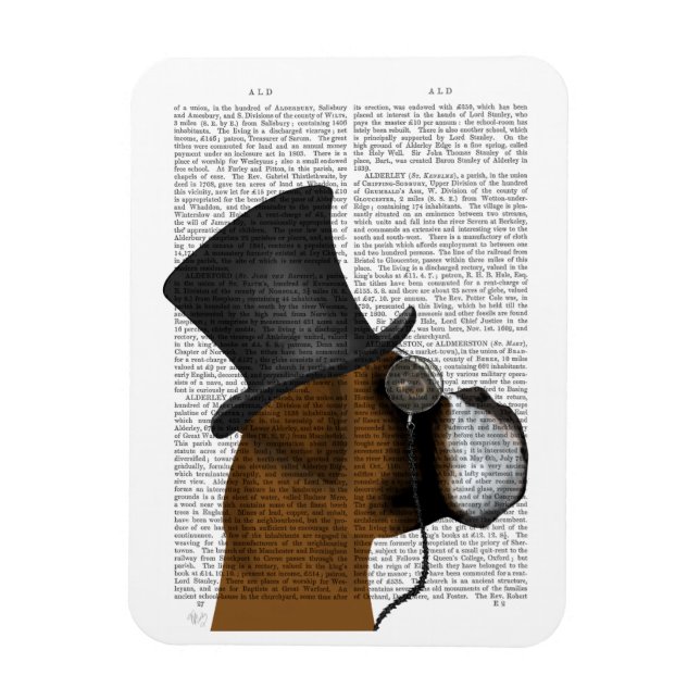 Boxer, Formal Hound and Hat Magnet (Vertical)
