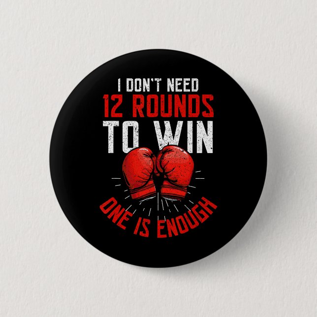 Boxer Funny Boxing  6 Cm Round Badge (Front)