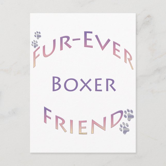 Boxer Furever Postcard (Front)