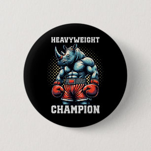 Boxer Gift Heavyweight Champion Rhino Boxing 6 Cm Round Badge