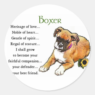 Boxer Gifts Classic Round Sticker