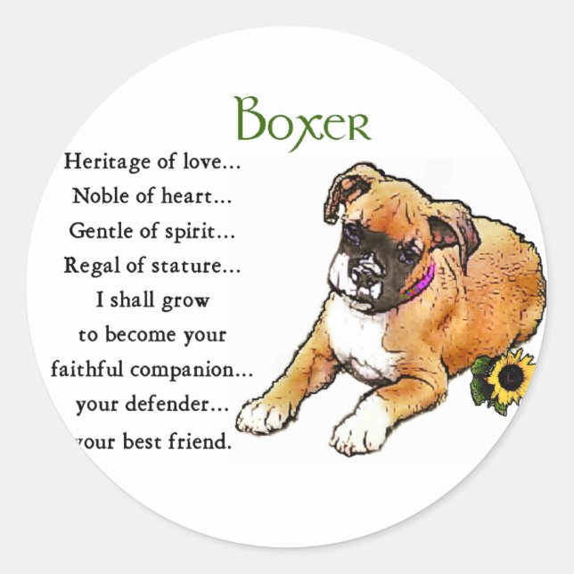 Boxer Gifts Classic Round Sticker (Front)