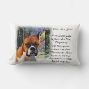 Boxer Gifts Where Love Grows Lumbar Cushion