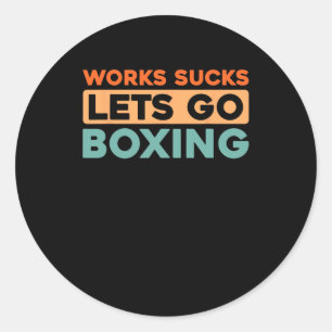 Boxer Gloves - Fighter Sparring Boxing Classic Round Sticker