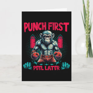 Boxer Going Ape Punch First Boxing Monkey Card