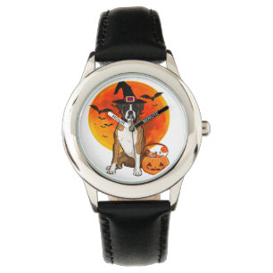 Boxer Halloween Pumpkin Trick Or Treat Candy Gift Watch