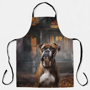 Boxer Halloween Scary Apron