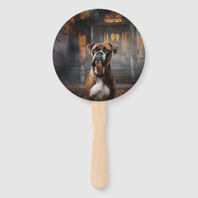 Boxer Halloween Scary Hand Fan (Front)