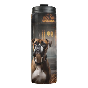 Boxer Halloween Scary Thermal Tumbler