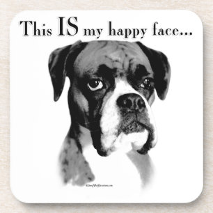 Boxer Happy Face Coaster
