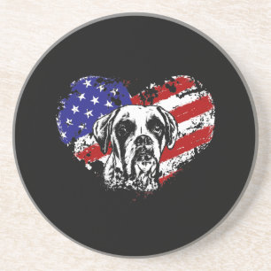 Boxer heart coaster