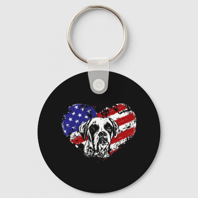Boxer heart key ring (Front)