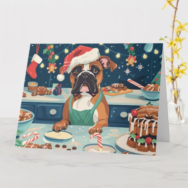 Boxer Holiday Baking: Festive Christmas Card (Yellow Flower)