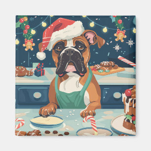 Boxer Holiday Baking: Festive Christmas Magnet
