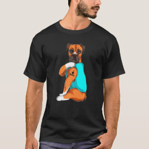Boxer I Love Dad Tattoo Apparel Dog Dad Dads T-Shirt