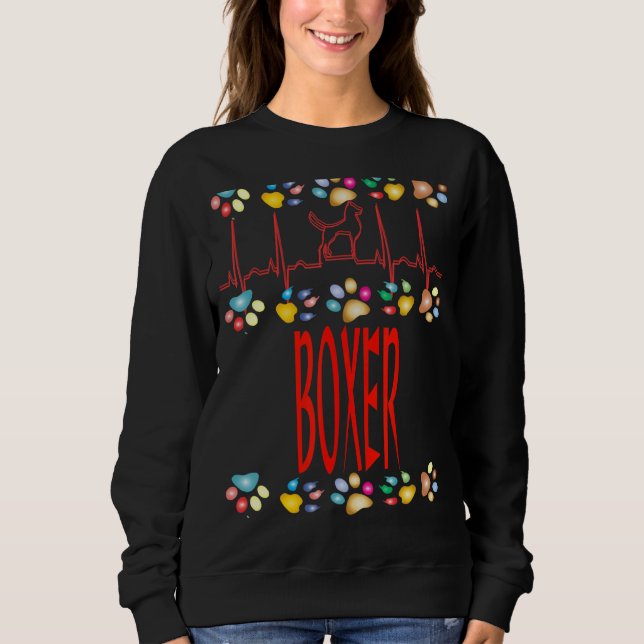 Boxer I Love My Boxer Dog Owner Mum Dad Puppy Sweatshirt (Front)