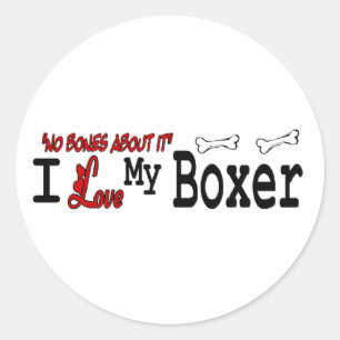 Boxer (I Love) Sticker