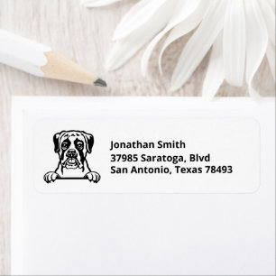 Boxer Image on Return Address Label