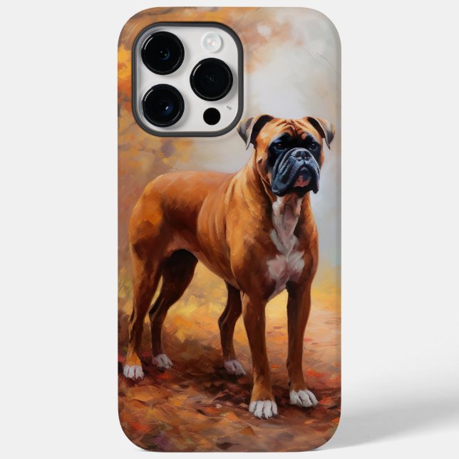 Boxer in Autumn Leaves Fall Inspire  Case-Mate iPhone Case (Back)