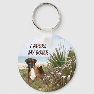 Boxer In Beachgrass Keychain