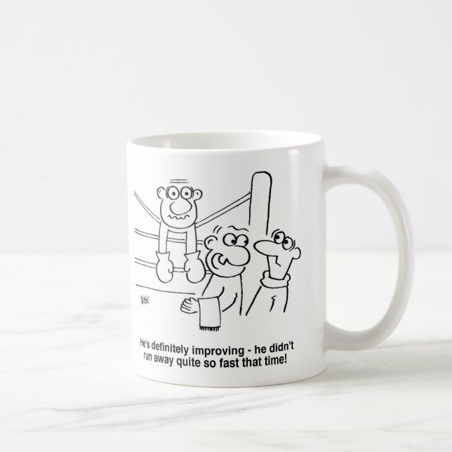 Boxer in the Boxing Ring. Funny Boxing Match Coffee Mug (Right)