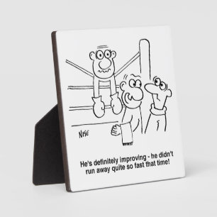 Boxer in the Boxing Ring. Funny Plaque
