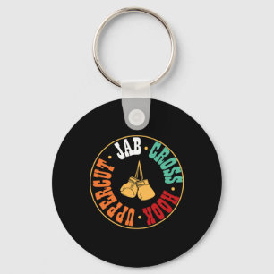 Boxer Kickboxing Workout Gift Jab Cross Hook Upper Key Ring