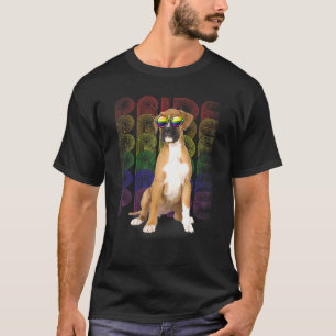 Boxer Lgbt-Q Flag Gay Pride Lesbian Dog Lgbt Month T-Shirt