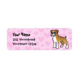 Boxer Love Return Address Label