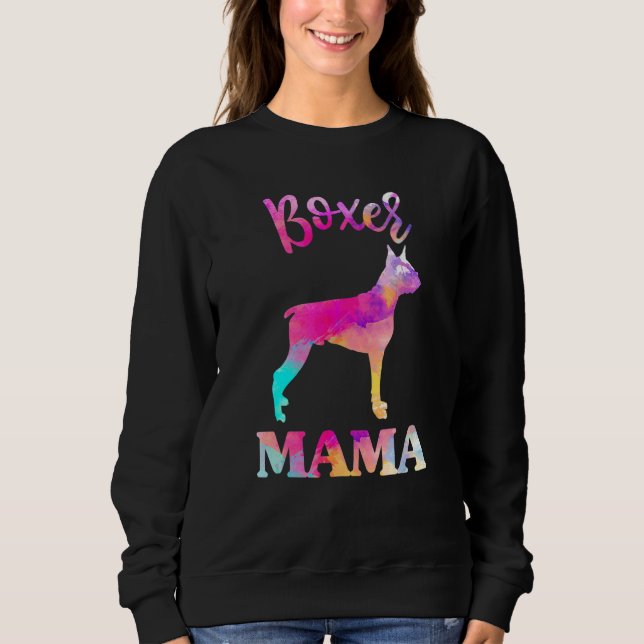Boxer Mama  Women Mothers Day Dog Mum Sweatshirt (Front)