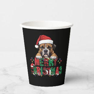 Boxer - Merry Christmas Dog Oversized T-Shirt Paper Cups