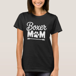 Boxer Mom Dog Lover Paw Print Cute Puppy Canine Gi T-Shirt