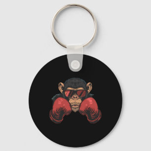 Boxer Monkey With Boxing Gloves Kickboxing Funny B Key Ring