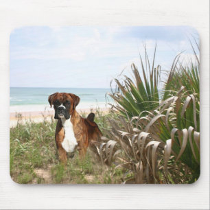 Boxer Mousepad In The Beachgrass