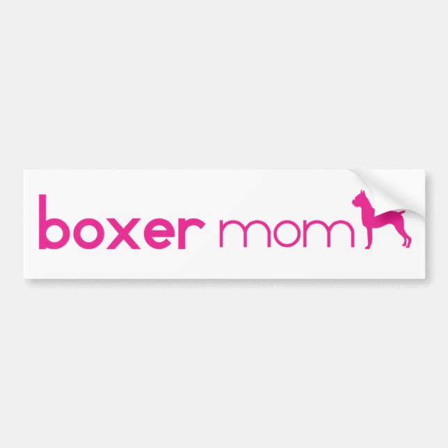 Boxer Mum Bumper Sticker (Front)