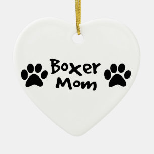 boxer mum ceramic tree decoration