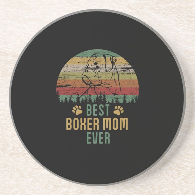 Boxer mum coaster (Front)