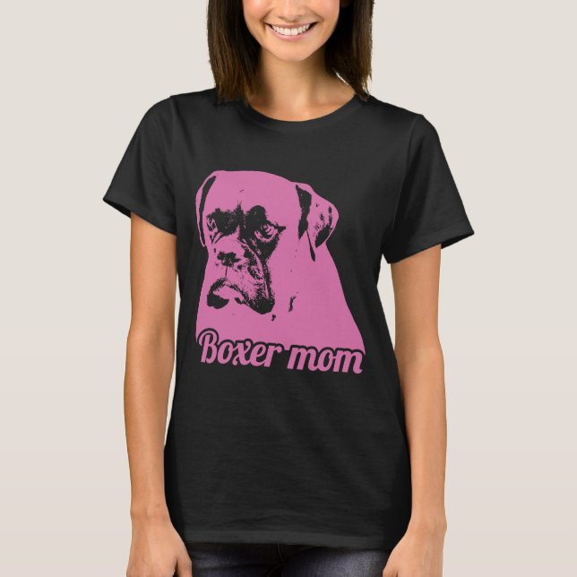 Boxer Mum Dog Face Dog Pet  Apparel Item T-Shirt (Front)