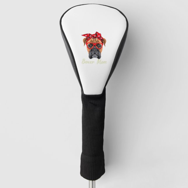Boxer Mum Golf Head Cover (Front)