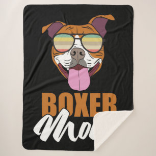 Boxer Mum Personalised To My Mum Sherpa Blanket