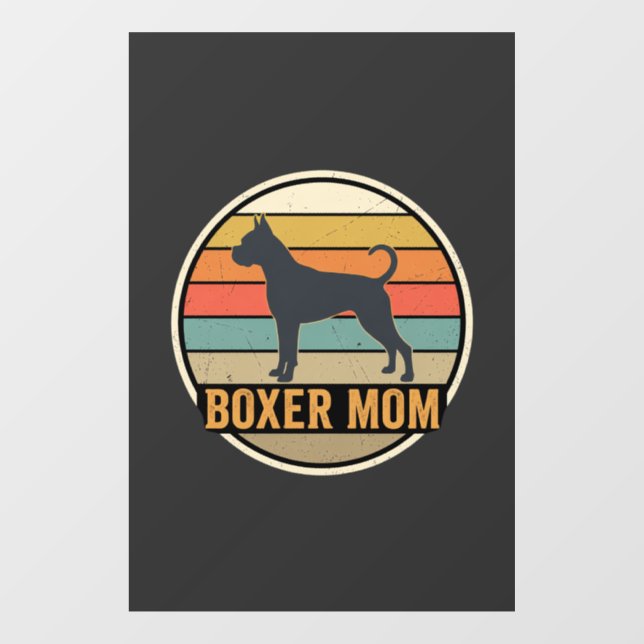 Boxer Mum Retro Sunset Dog (Sheet)