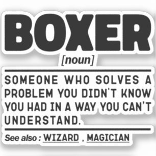 Boxer Noun Definition Boxing Sport Lover Funny