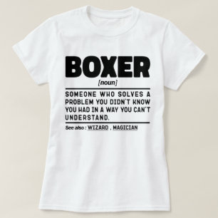 Boxer Noun Definition Boxing Sport Lover Funny T-Shirt