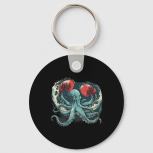 Boxer Octopus Lover Ocean Sea Creature Funny Boxin Key Ring
