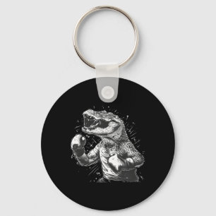 Boxer Octopus Lover Ocean Sea Creature Kickboxing  Key Ring