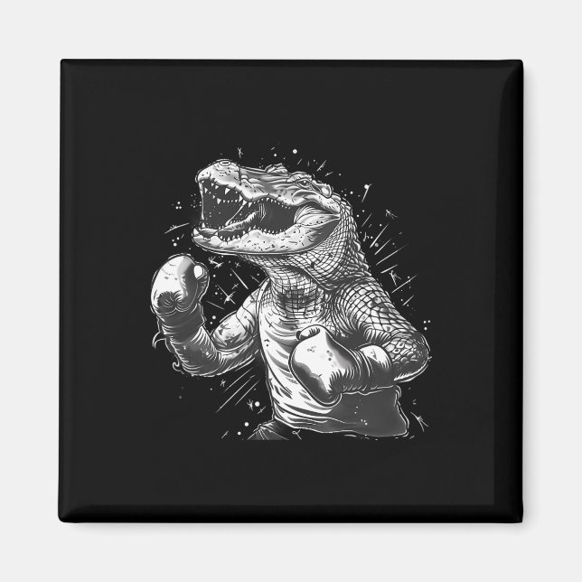 Boxer Octopus Lover Ocean Sea Creature Kickboxing  Magnet (Front)